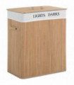 Bamboo  Laundry  Basket  Collapsible Washing Bin Storage Box W/Lid