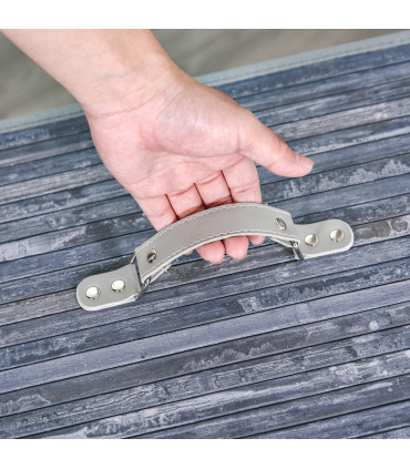 Bamboo Laundry Hamper Removable Lining Large Section Double