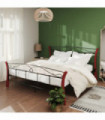 Bed Frame Black Metal 140x200 cm