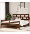 Bed Frame Honey Brown Solid Wood Pine 200x200 cm