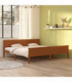 Bed Frame Honey Brown Solid Wood Pine 200x200 cm