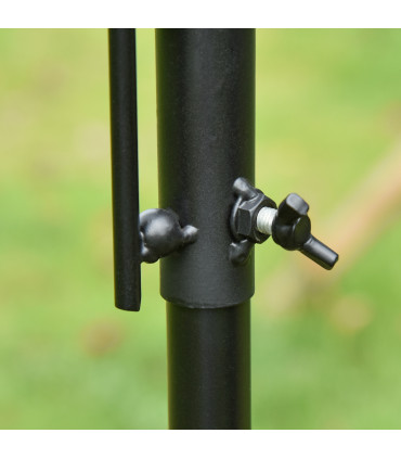 Bird Feeding Station Kit Wild Bird Feeder Pole w/ 6 Hooks 4 Hanging Feeders