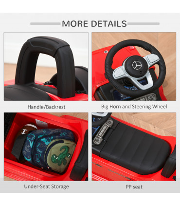 Ride-on Sliding Car PP 62.5L x 28.5W x 41.5H cm Benz G350 Kids Storage No Power