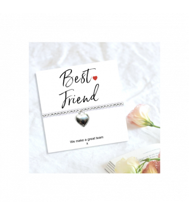 Best Friend Stretch Beaded Bracelet & Message Card