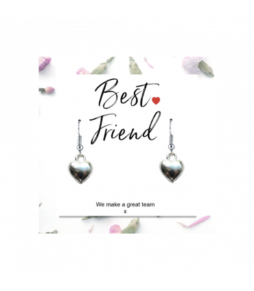 Best Friend Earrings & Message Card