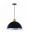 Ceiling Pendant Light Shade Hanging Lamp Lights Black inner White 40cm Metal