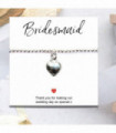 Bridesmaids Heart Bracelet & Thank You Card