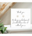 Bridesmaid Script Thank you Card & Earrings