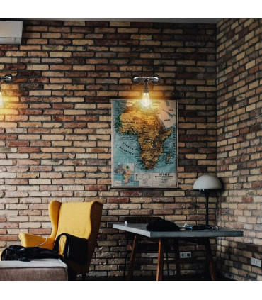 Metal Brushed Silver Vintage Industrial Light Holder E27 60W Dimmable Bulb