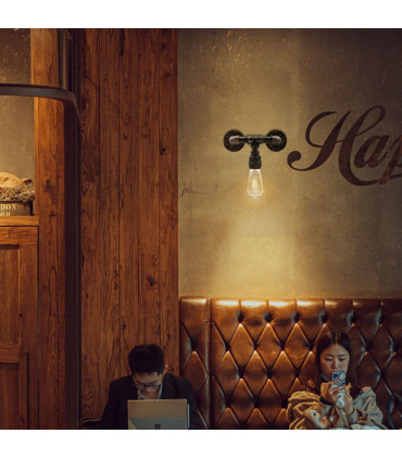 Brushed Copper Vintage Industrial Light Holder E27 60W Dimmable NonDimmable Bulb