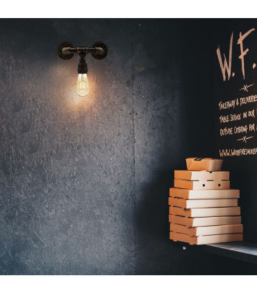 Brushed Copper Vintage Industrial Light Holder E27 60W Dimmable NonDimmable Bulb