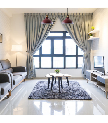 Ceiling Pendant Light Metal Burgundy 29cm Vintage 2 Way Industrial Style E27