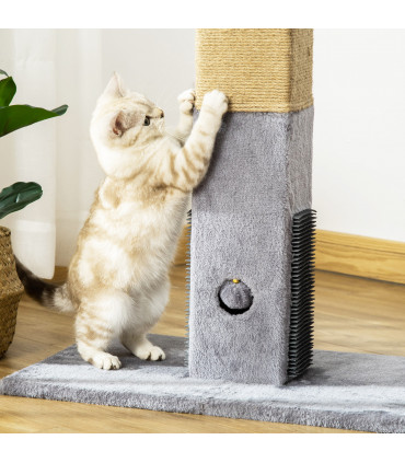 Cat Scratching Post 79cm Scratcher Climber Cat Tree Activity Centre - Grey