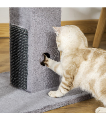 Cat Scratching Post 79cm Scratcher Climber Cat Tree Activity Centre - Grey
