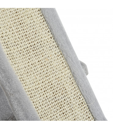 Cat Rest & Play Activity Tree Grey Plush 59L x 39W x 83H cm 2 House Cushion