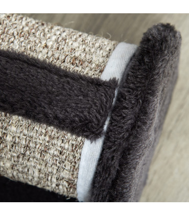 Cat Scratcher Sisal Scratching Pad Mat Board Kitten Toy w/ Roller Feather Teaser