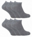 Cihat 6 Pack Cotton Trainer Socks (4-6 UK / Grey)