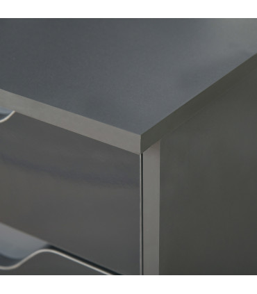 Computer Desk Grey 120cm x 60cm x 76cm Particle board Modern style with drawers