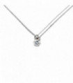 Necklace 6mm Silver Cubic Zirconia Charm Sterling Silver 16" or 18" Length