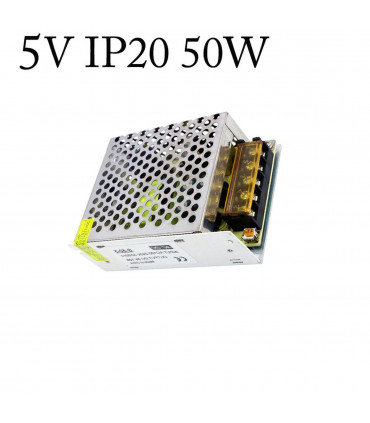 Metal case / Aluminum Silver 50W DC5V IP20 Driver Power Supply Transformer