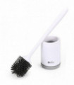 Rubber Grey Deep Cleaner Toilet Brush with Quick Drying Holder Set - 1 Pack