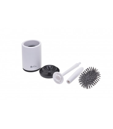 Deep Cleaner Rubber Toilet Brush with Quick Drying Holder Set - Black - 1 Pack