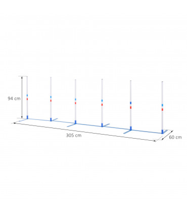 Dog Weave Pole Set Agility Starter Kit Pet Outdoor Exercise Training Set