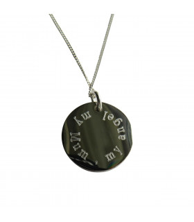 Necklace Silver 16 inches Sterling silver stainless steel charm disc