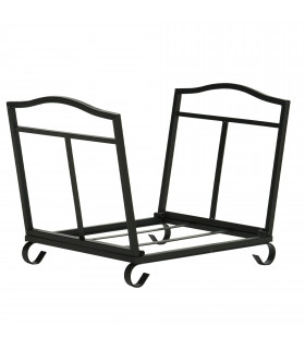 Firewood Log Rack Log Holder Wood Storage Rack with Scrolls Foldable In Outdoors