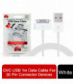 GVC USB 1m Data Cable For 30 Pin Connector Devices - White