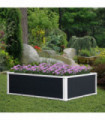 Raised Garden Bed Planter Grow Containers Flower Pot PP 100 x 80cm Grey