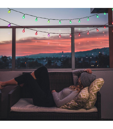 White 26ft Globe Fairy String Lights 60LED Battery Operated Decoration Light