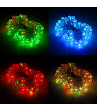 White 26ft Globe Fairy String Lights 60LED Battery Operated Decoration Light