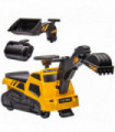 Excavator Ride On 3-in-1 Yellow PP Metal 100L x 43W x 48.5H cm Smooth Ride