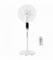 Pedestal Fan - Height Adjustable, 7.5 Hour Timer, 85° Oscillation, LED Panel