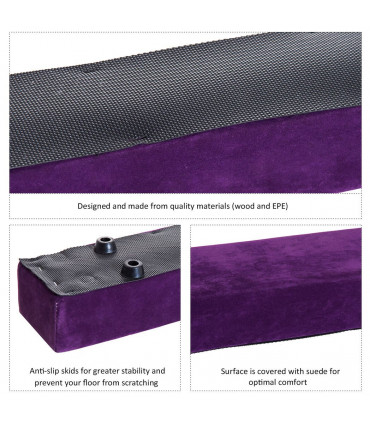 Gymnastics Balance Beam Trainer Fold Performance Purple Suede 240cm Home