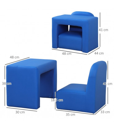 Kids Mini Sofa Table Chair Set