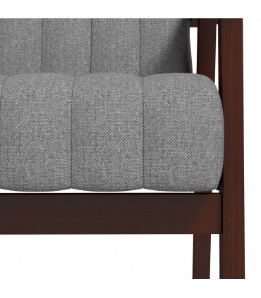 Grey Linen Upholstered Accent Chair