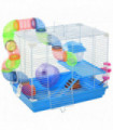 Hamster Cage Carrier Small Animal House w/ Exercise Wheels, Tunnel Tube, Pawhut