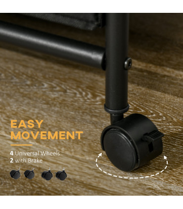 Clothes Rack Hanging Clothes Rail 6 Fabric Drawers 172.5H x 63.5L x 40Wcm Black