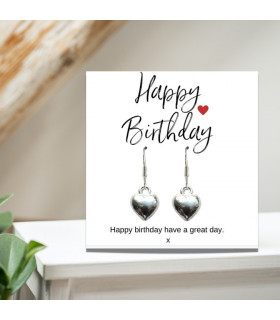 Happy Birthday Earrings - Message Card