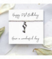 Happy 21st Birthday Bracelet & Message Card