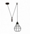 Hanging Pendant Lamp Retro Industrial Vintage Light Metal Black without bulb