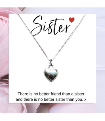 Necklace & Sister Message Card
