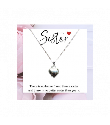 Necklace & Sister Message Card