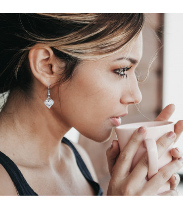 Heart Earrings & Love You Message Card