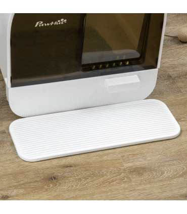 Cat Litter Tray Hooded Kitten Toilet w/ Scoop, Filter, Flap Door 43 x 44 x 47cm