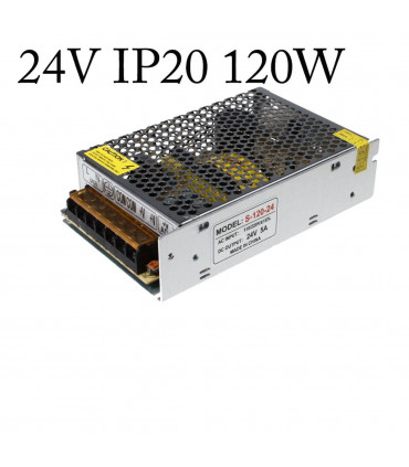 LED Power Supply Transformer Silver Metal Electronic Parts DC24V 120W IP20