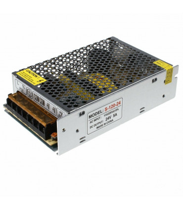 LED Power Supply Transformer Silver Metal Electronic Parts DC24V 120W IP20