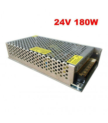 LED Switching Power Supply IP20 DC24V 180W Silver Metal Electronic Parts